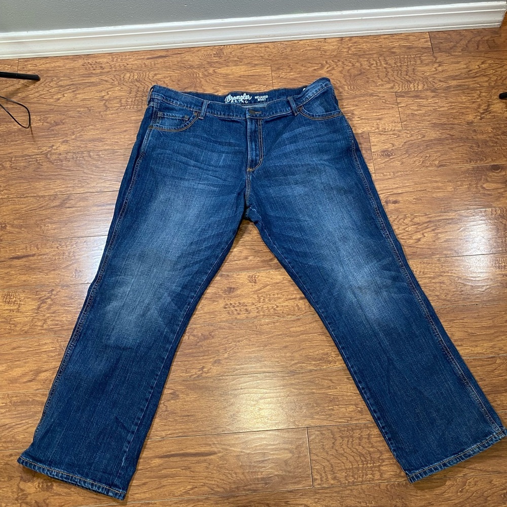 Wrangler Relaxed Boot Fit Retro Jeans with Natural Fading